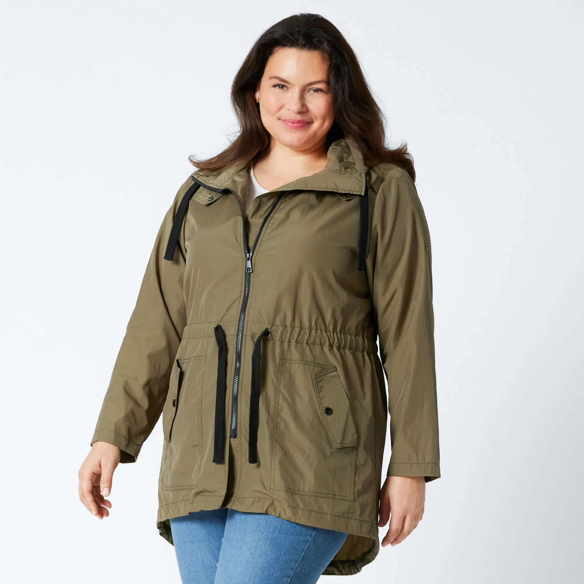 Damen-Jacke mit Kapuze, große Größen