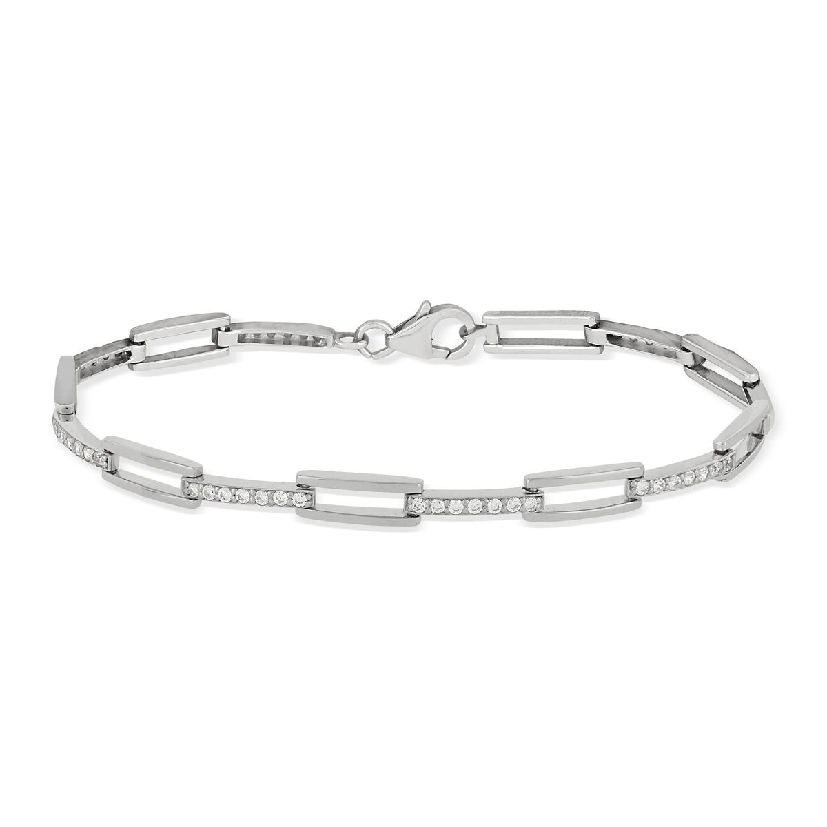 Bracelet argent 925 zirconias 19 cm