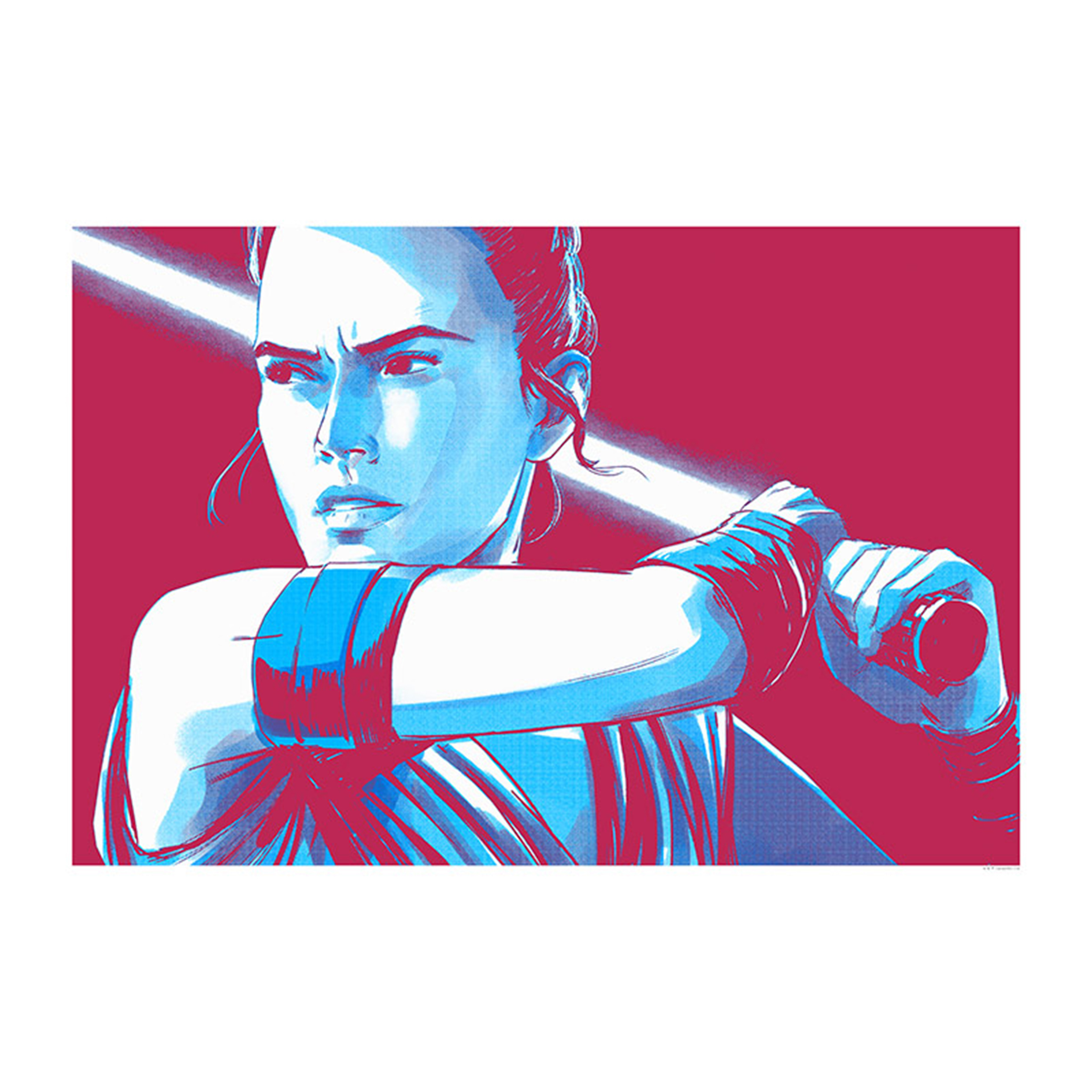 Wandbild STAR WARS FACES REY - 70x50 cm