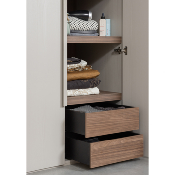 WOOOD kledingkast 2-deurs Rens lichtgrijs hout 210 x 110 x 58 cm