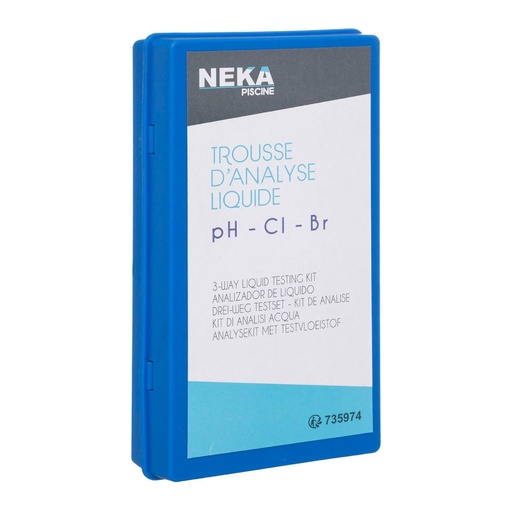 Kit de análise de líquidos Intex para teste de pH e cloro em piscinas.