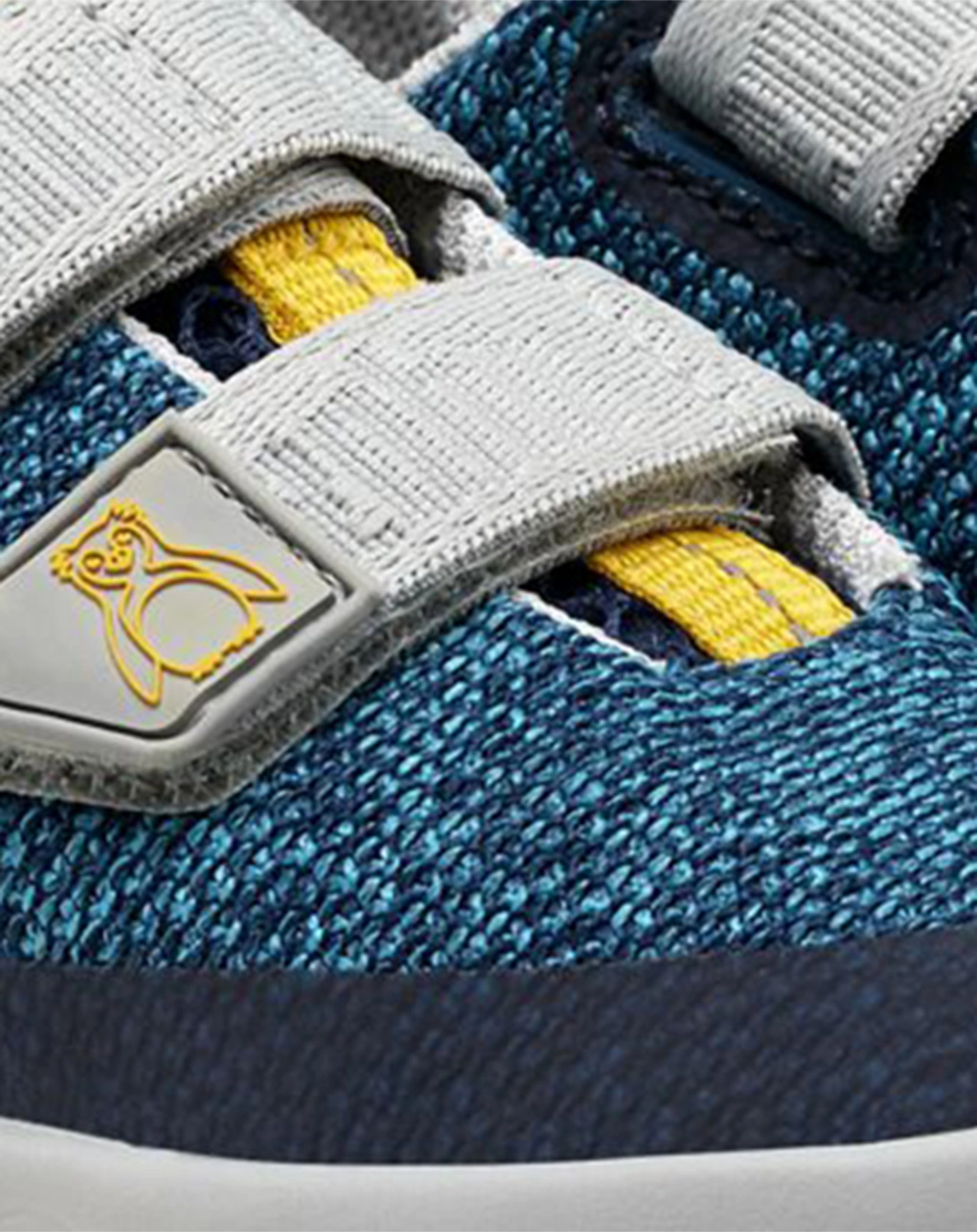Strick-Halbschuhe HAPPY PENGUIN in blau