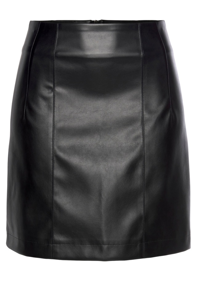 LASCANA Lederimitatrock , mit modischen Teilungsnähten, schmale Form, Minirock, Business-Look
