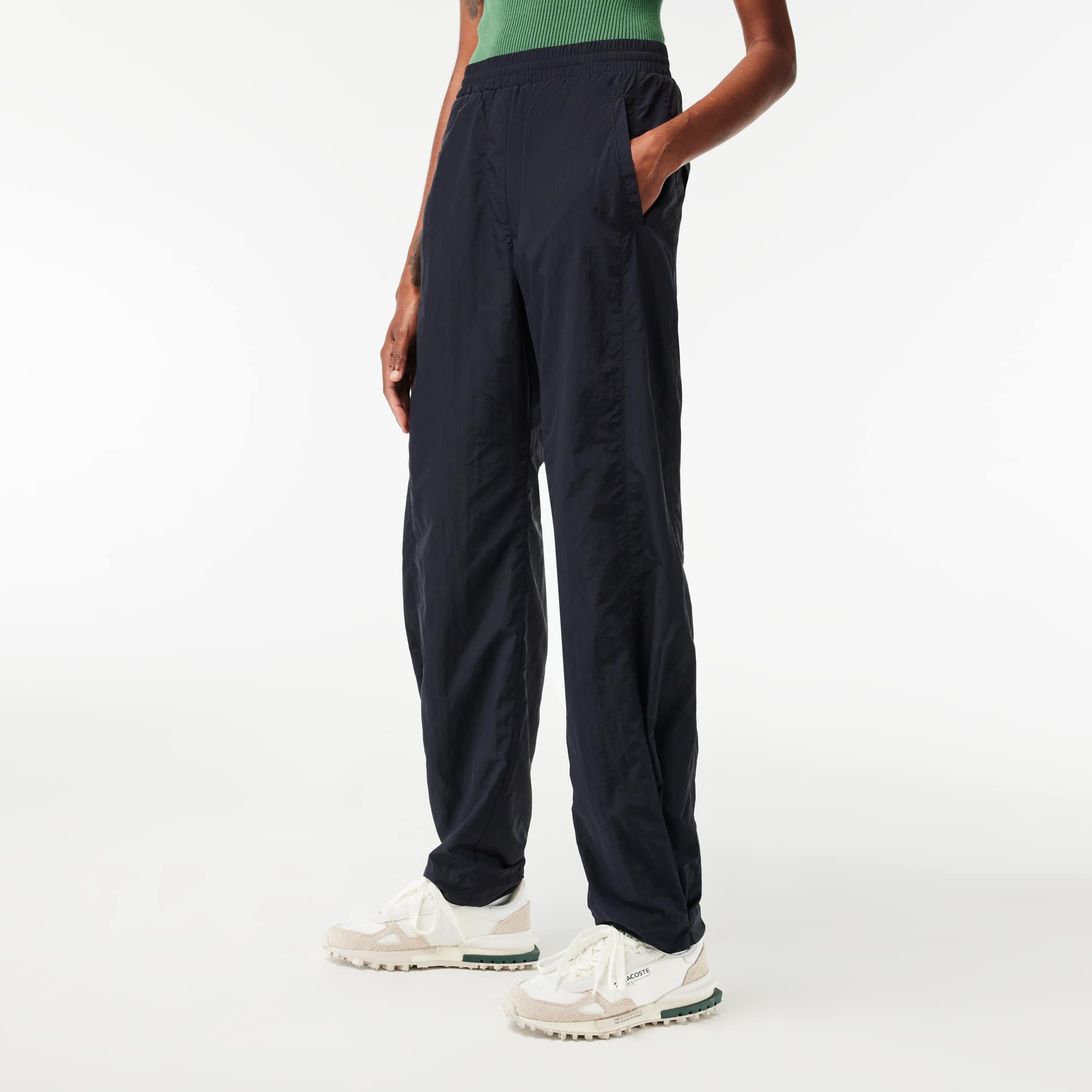 Pantalon de survêtement Sportsuit jambe large en nylon Pantalons de survêtement - Bleu - Lacoste - Femme