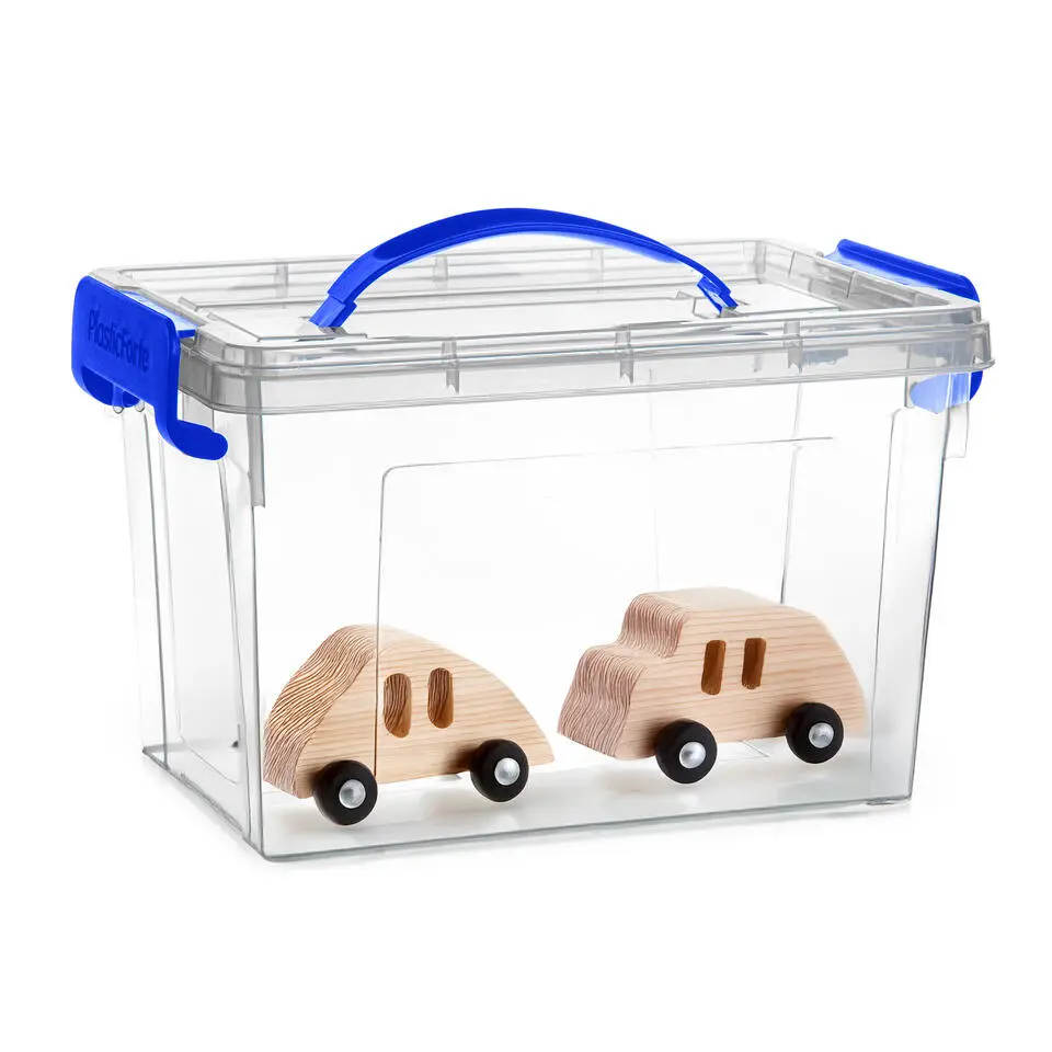 Plasticforte Opbergbox met deksel - blauw - 6L - kunststof