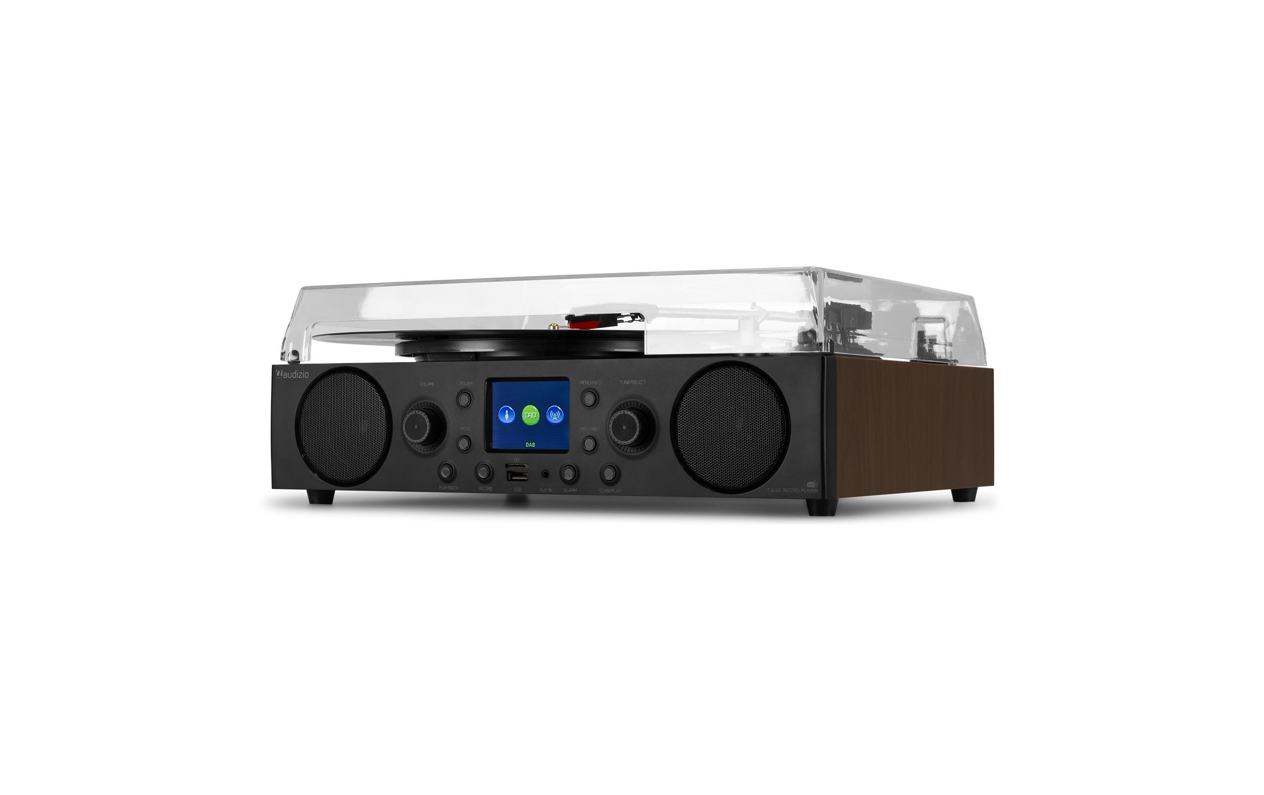 Plattenspieler Tulsa Braun/Schwarz<br>Audiocenter mit Plattenspieler und DAB+-Radio