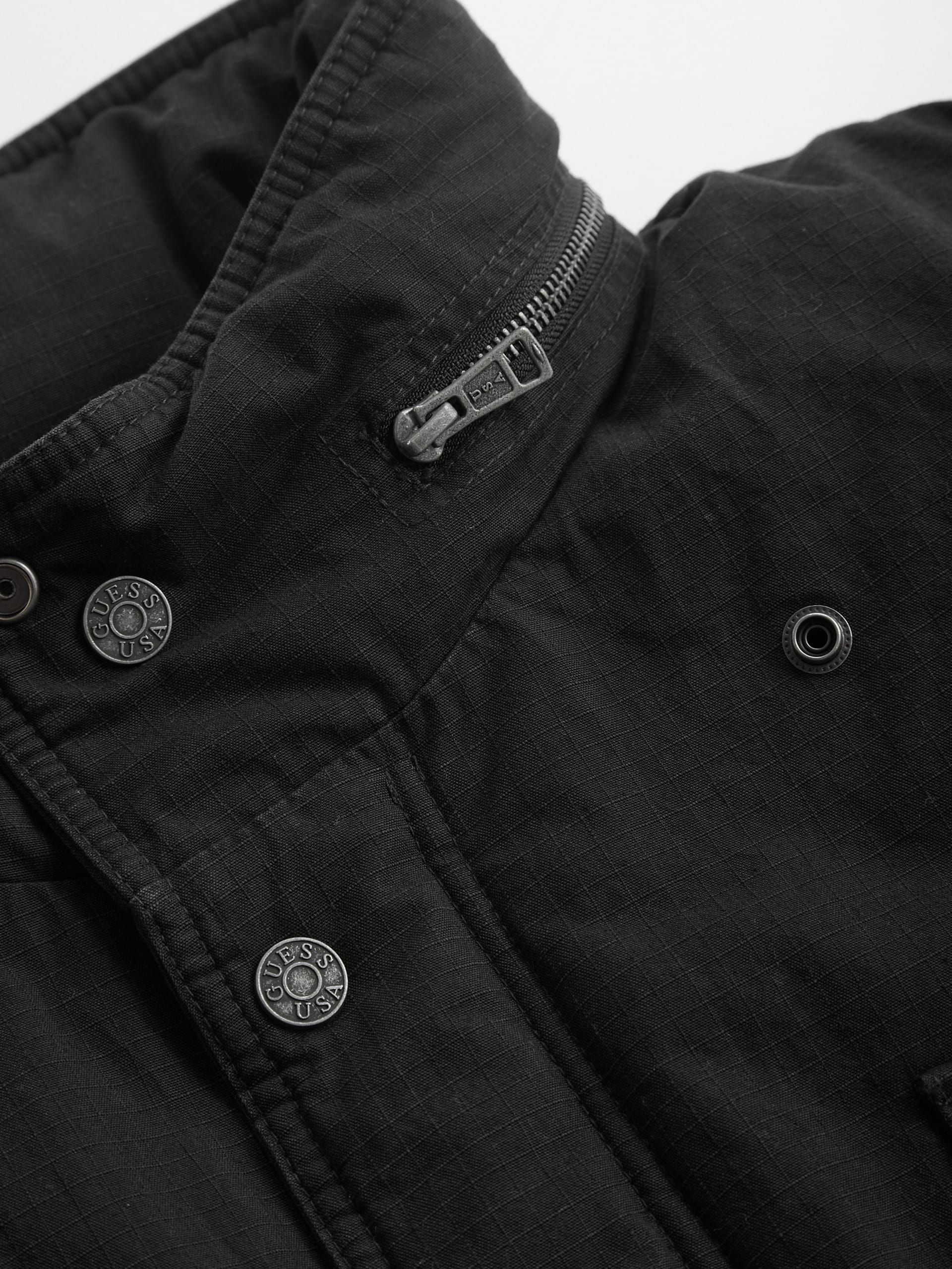 Jaqueta parka de algodão ripstop