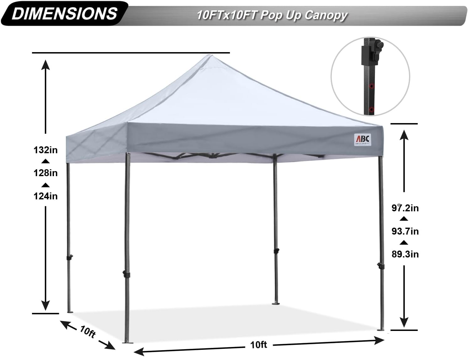 ABCCANOPY Pavillon WASSERDICHT Flatpavillon Pop-up Gartenzelt Festzelt