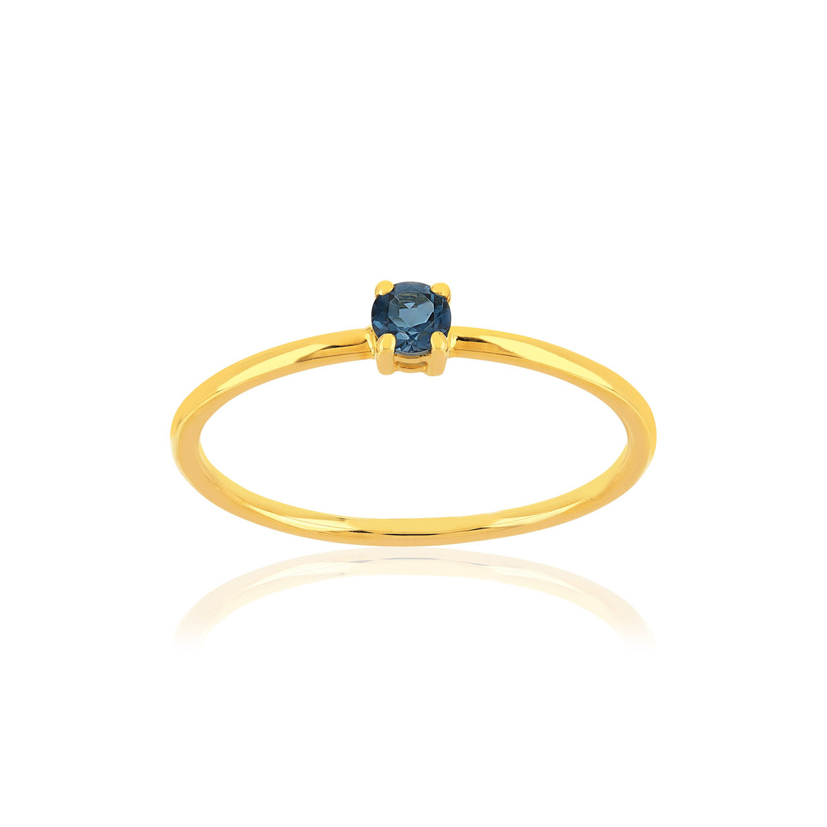 Bague or 375 jaune topaze