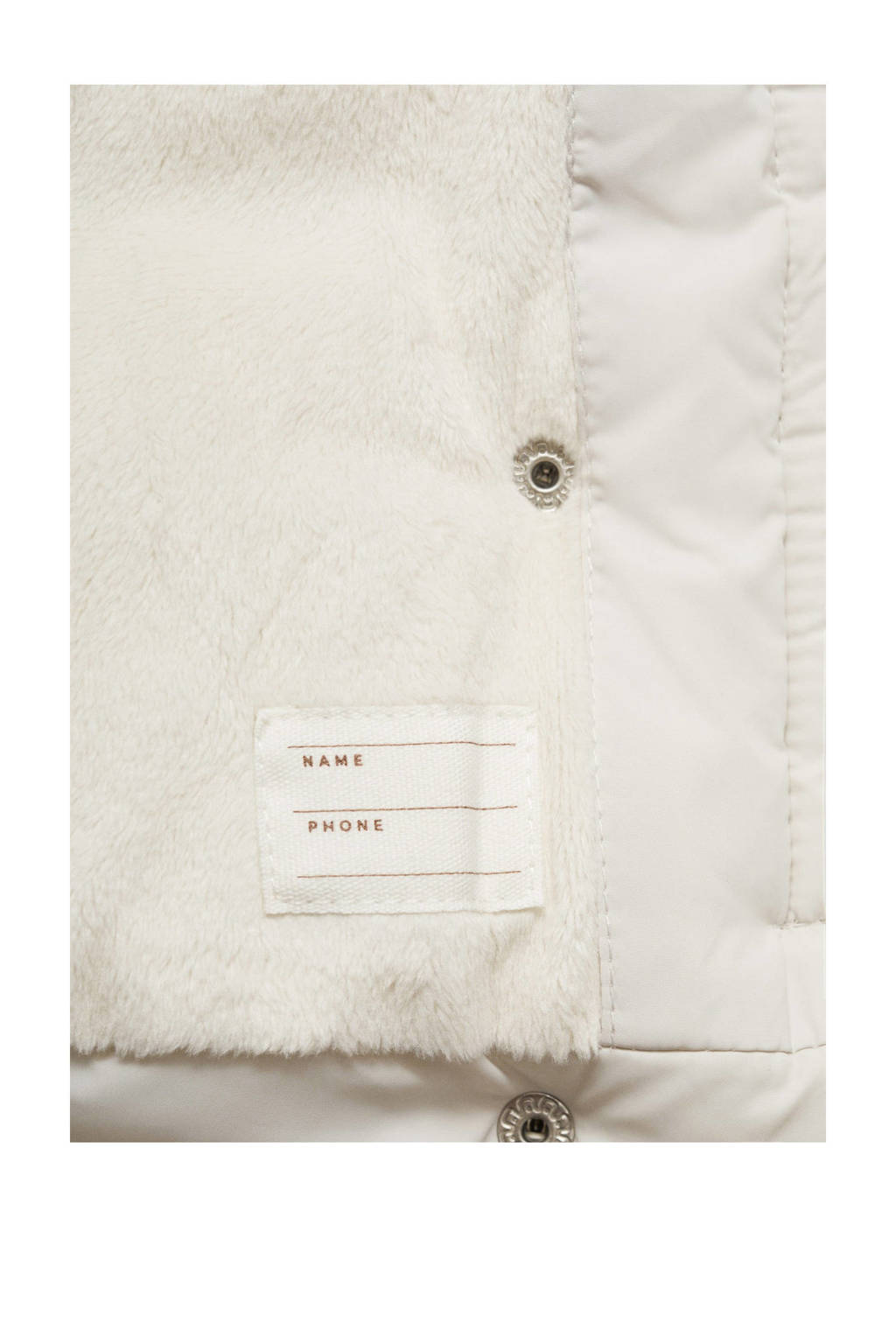 Mango Kids gewatteerde winterjas lichtbeige