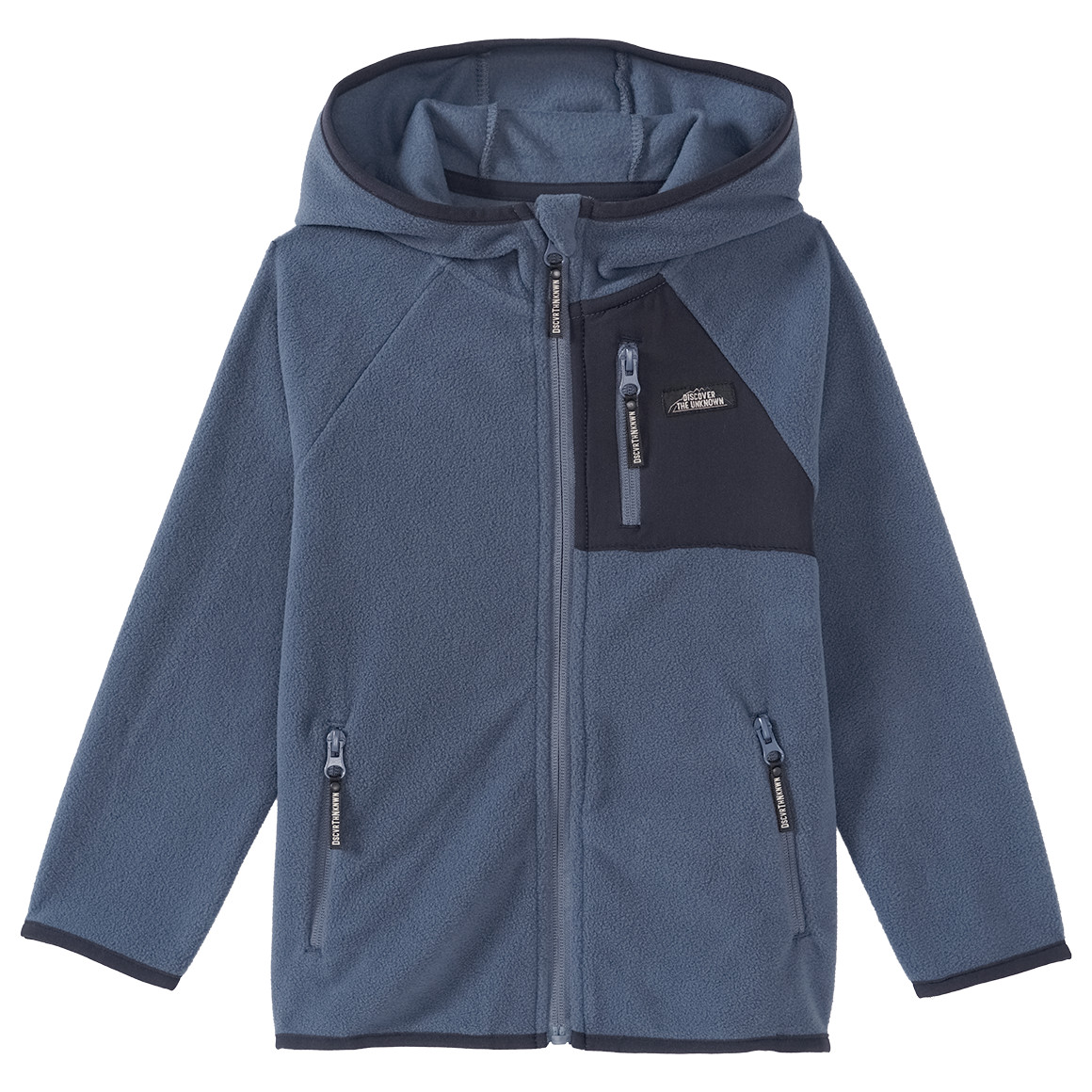Topolino Kinder Fleecejacke mit Kapuze blau