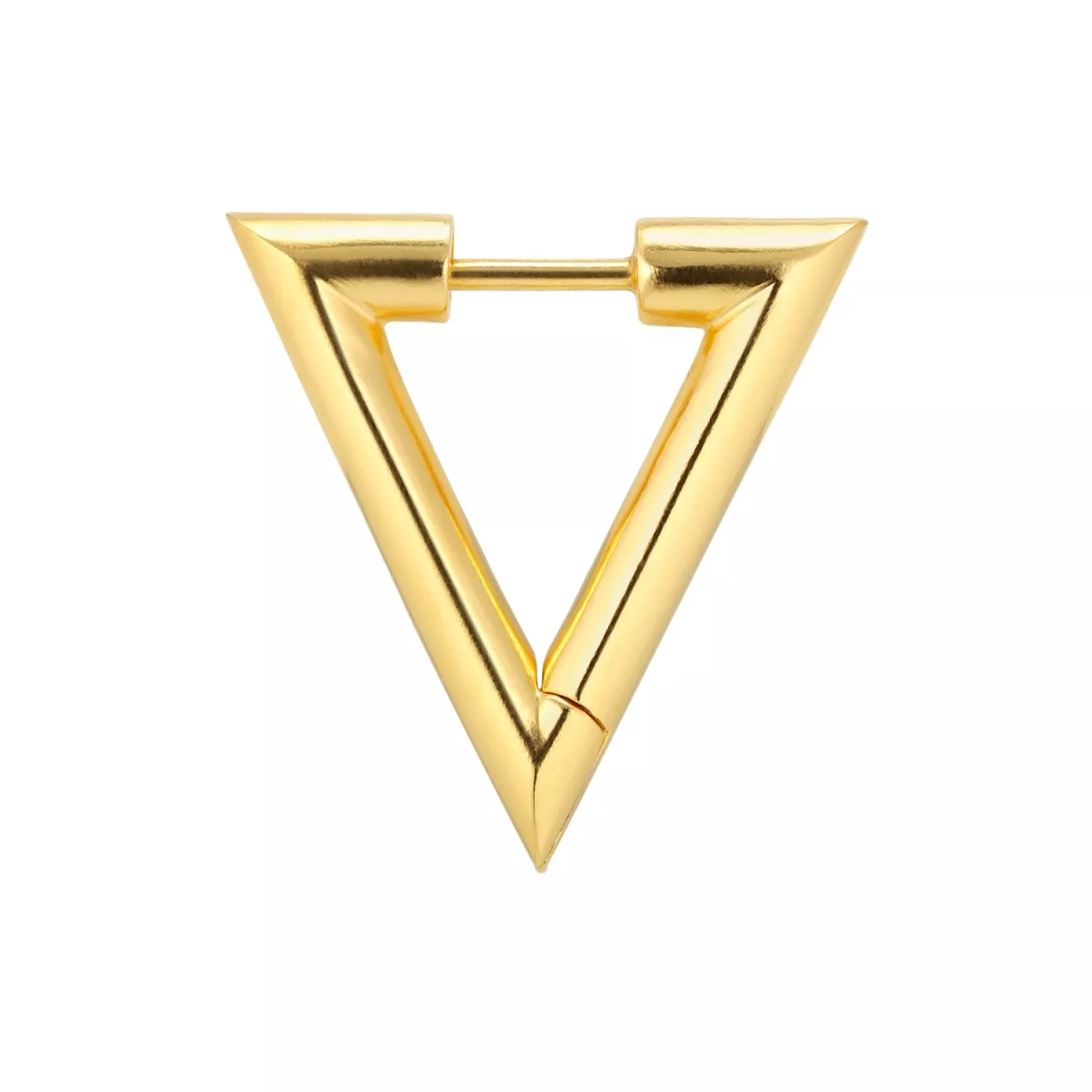 Jane Kønig Chunky Triangle Small Ørering Single 18 kt. Forgyldt Sølv SCT-HS22-G