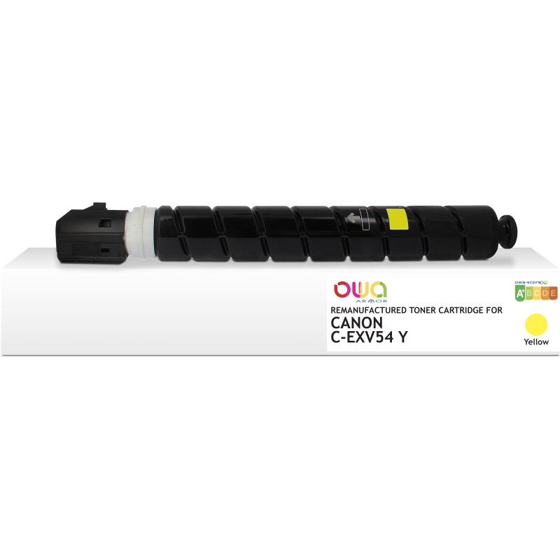 Toner remanufacturé OWA - standard - Jaune - pour CANON C-EXV54 Y, CANON C-EXV54 Y