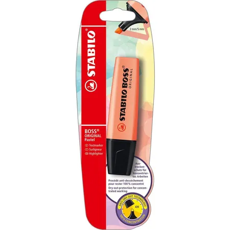 Textmarker - STABILO BOSS ORIGINAL Pastel - Einzelstift - cremige Pfirsichfarbe