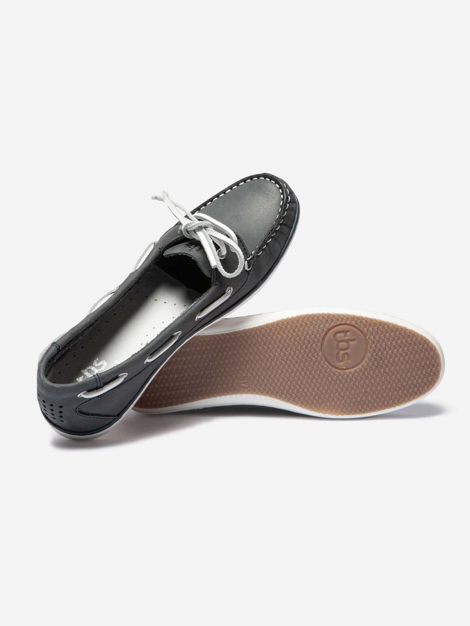 Mocassins Bateau Femme Cuir Marine