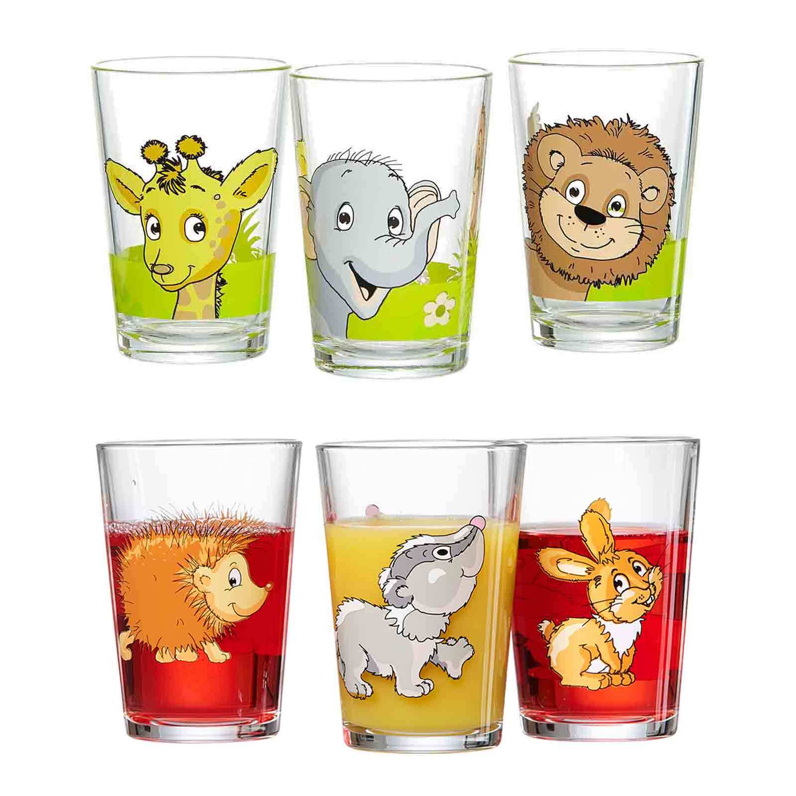 Ritzenhoff & Breker Kindergläser Dschungeltiere Waldtiere 205 ml 6er Set