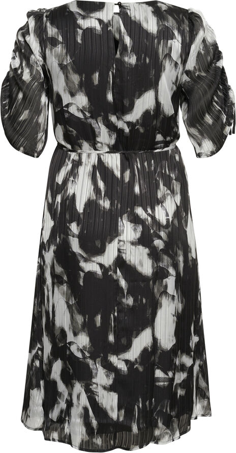 Kaffe Curve KCliva Midi Dress Black/grey blurry graphics