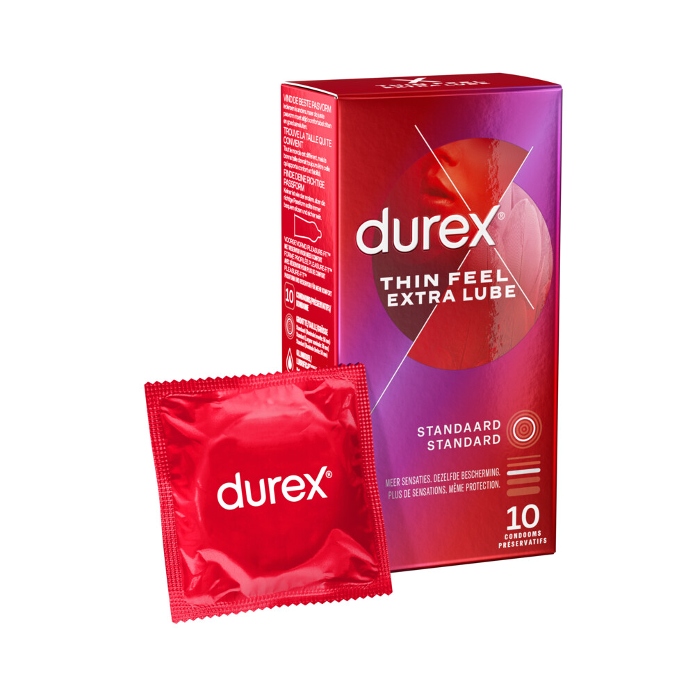 Durex Condooms Thin Feel met Extra Glijmiddel10 stuks