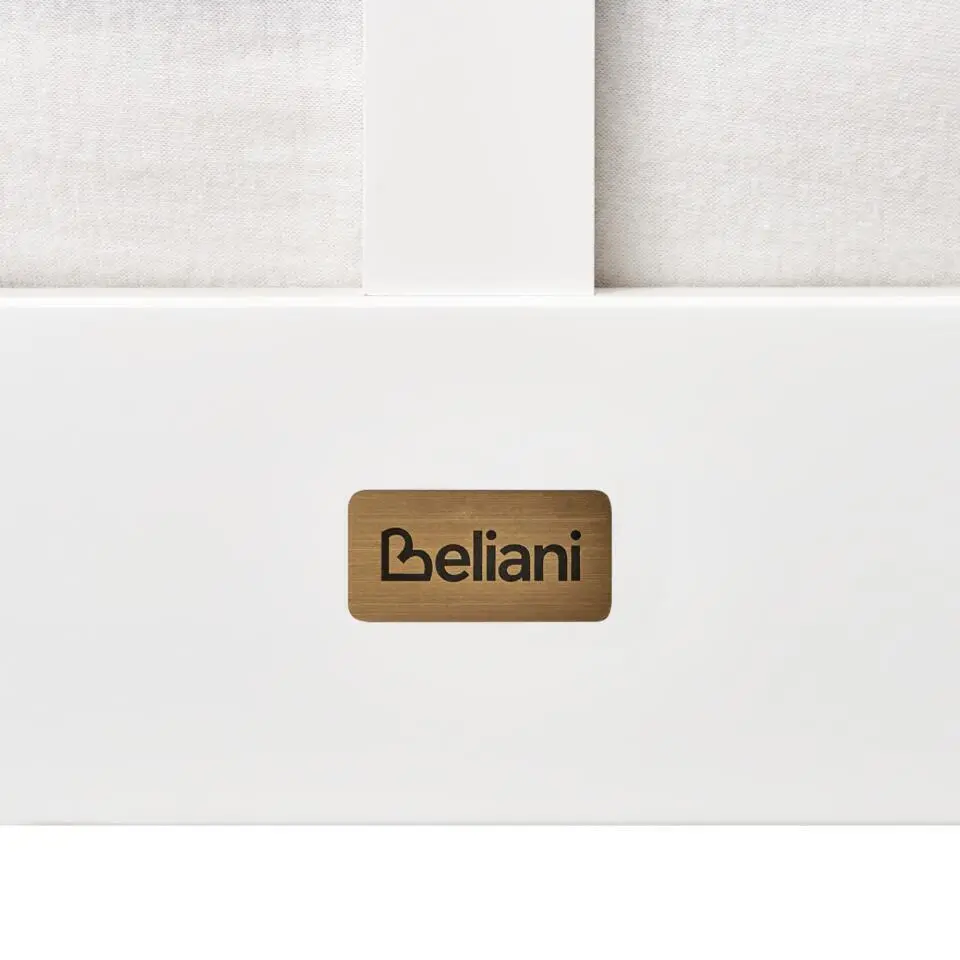 OLENDON - Tweepersoonsbed - Wit - 160 x 200 cm - Dennenhout