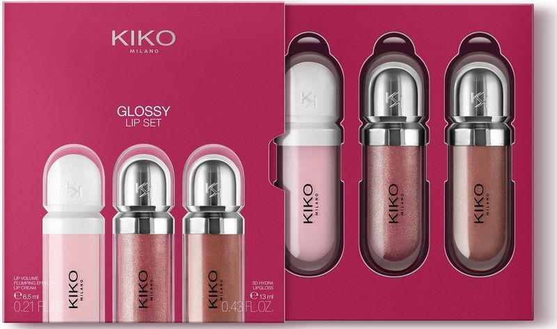 KIKO Milano - Glossy Set - Lipgloss - 3 Stuks - Hydratatie