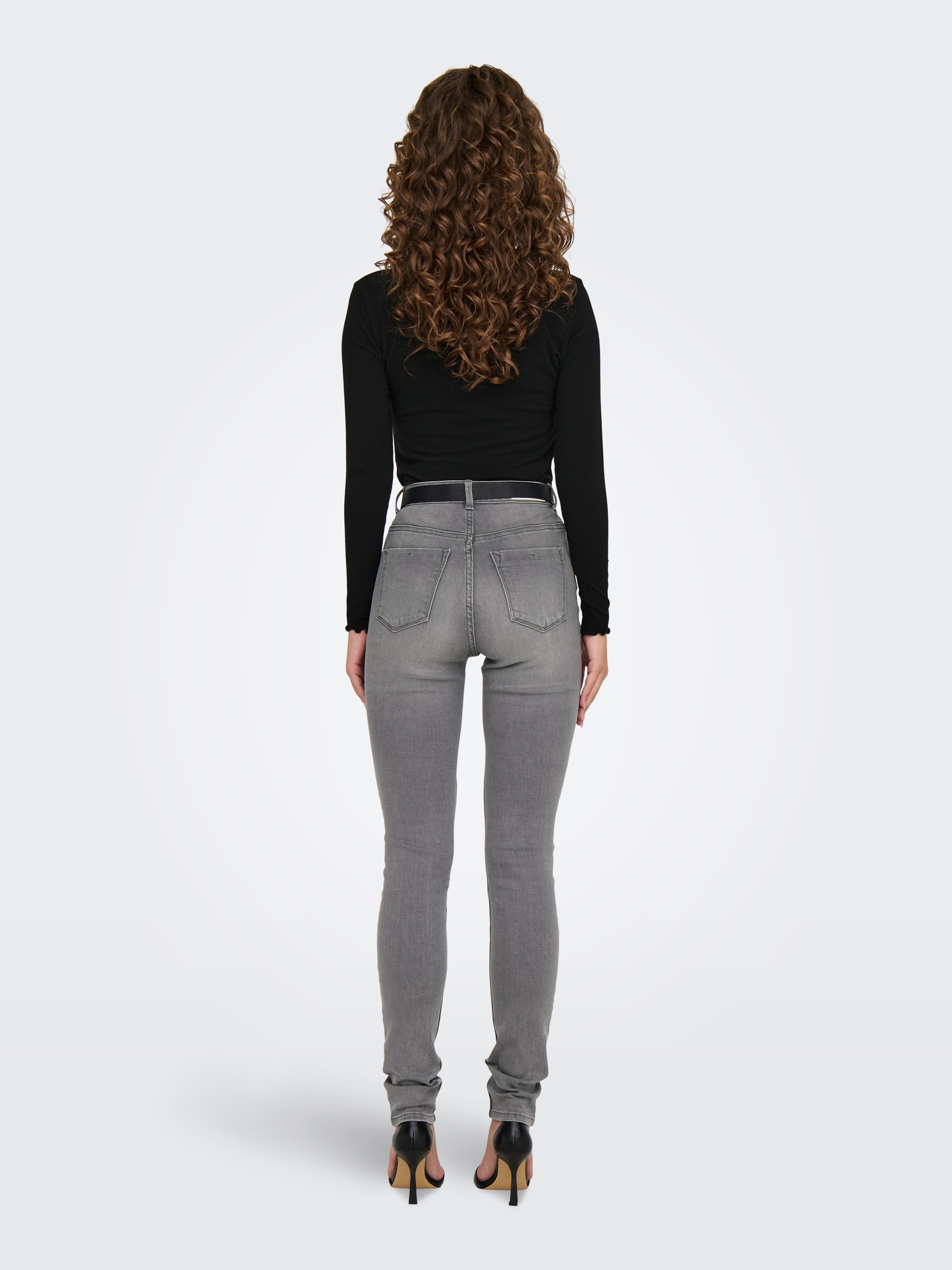 ONLFOREVER Hohe Taille Skinny Fit Jeans Medium Grey Denim
