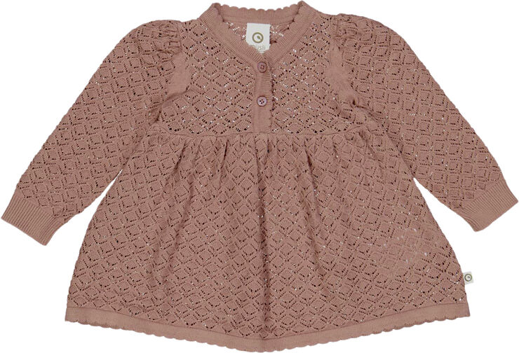Müsli by Green Cotton Knit scallop l/s dress baby Daydream