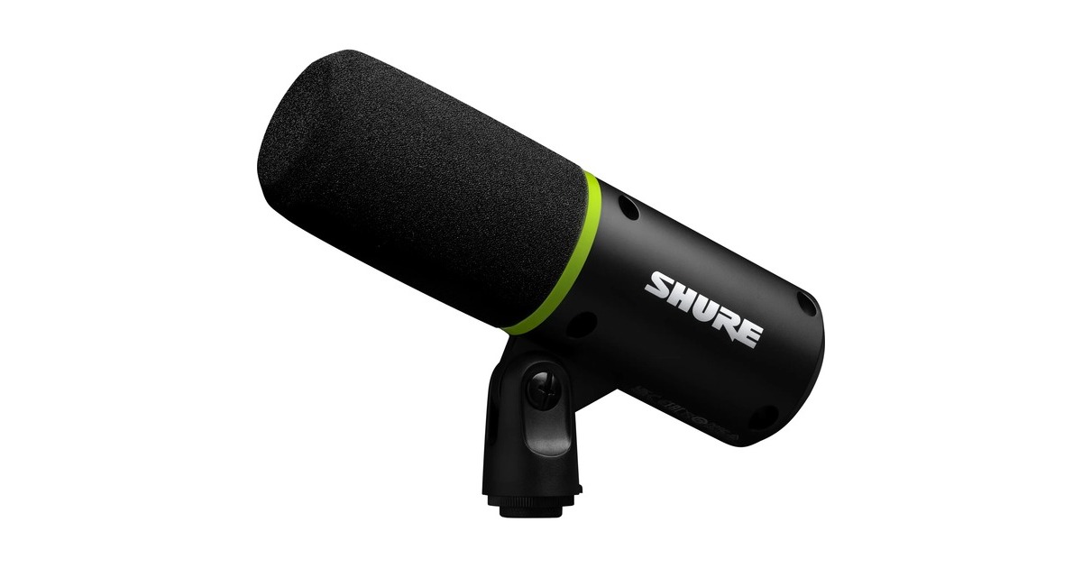SHUREMV6 USB gaming microfoon  (Zwart/groen)