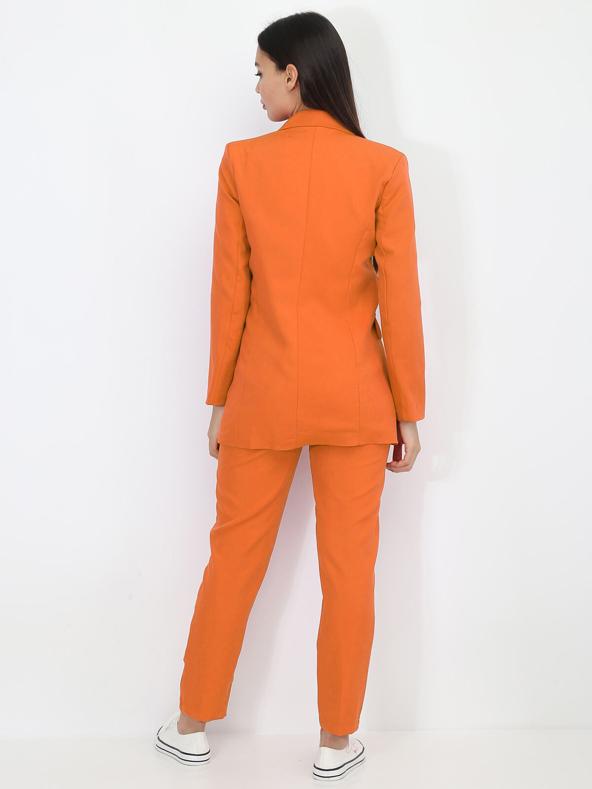 Ensemble tailleur droit- orange
