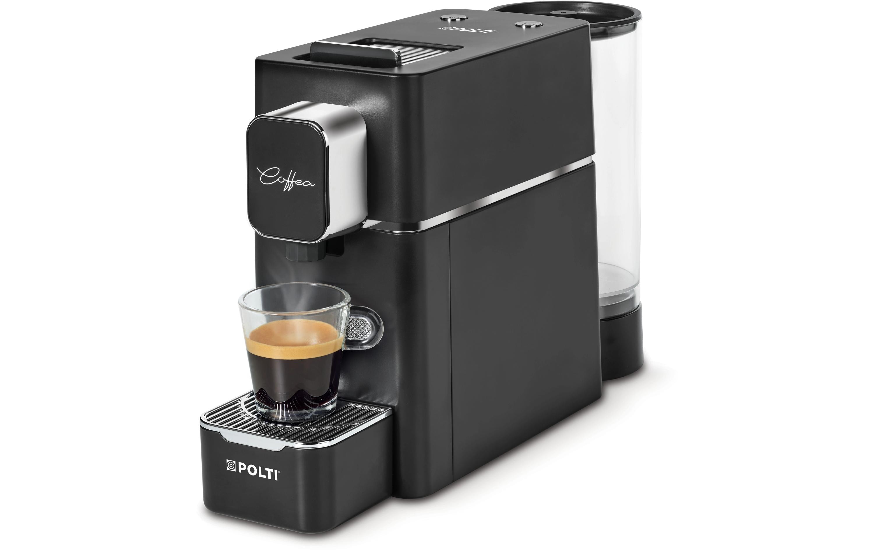 Portionskaffeemaschine Coffea S15B Schwarz/Silber<br>Espressomaschinen