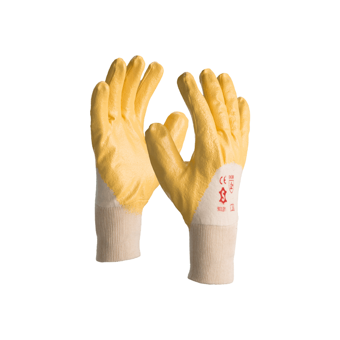 Werkhandschoenen Nitril Supergrip Geel Maat 9 Per paar (6151801660697)