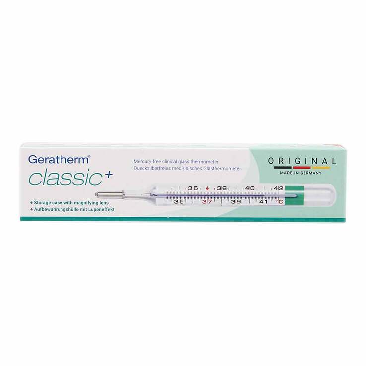 Geratherm Fieberthermometer classic XL queck.frei mit Lupe, 1 St