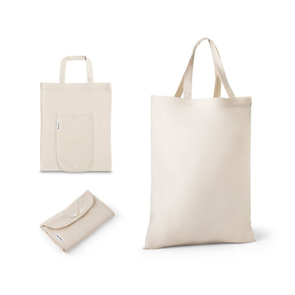 hi!dea 92332 - Sac pliable en coton (50%), coton recyclé (30%) et polyester (20% rPET) (140 g/m²)