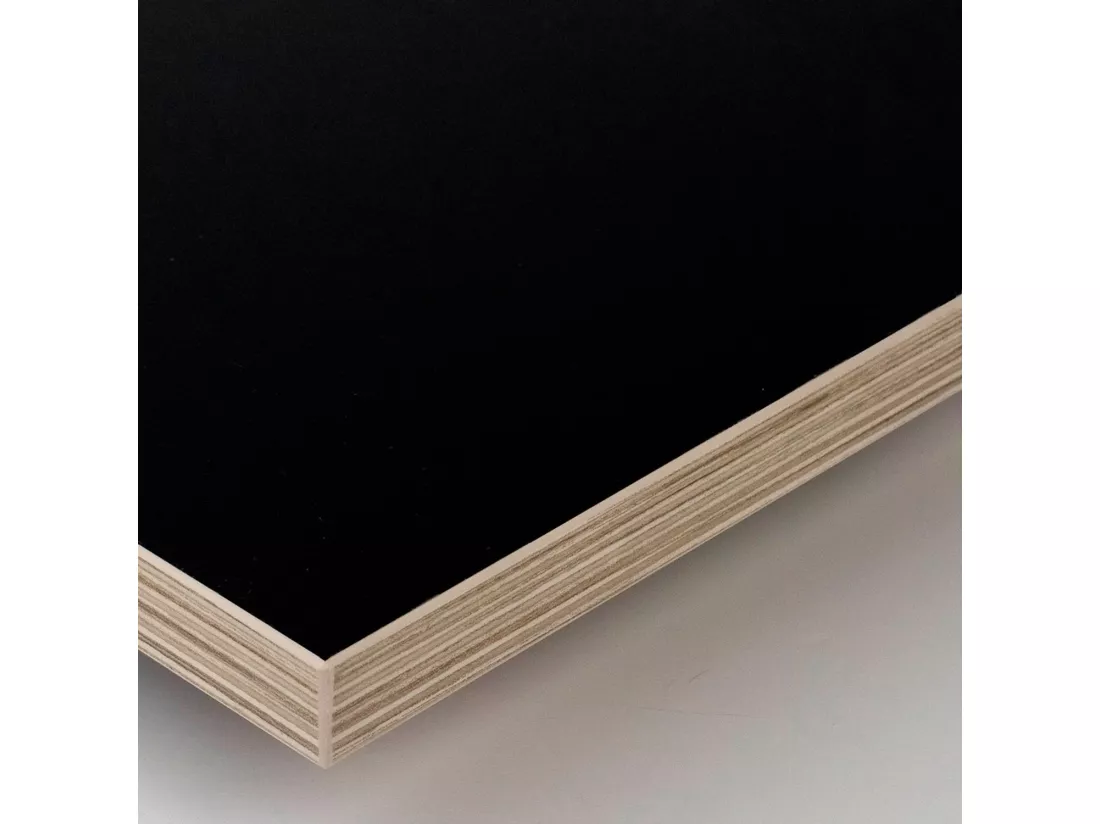 Mange-debout 60 x 60 cm - modèle Dina noir chants bois