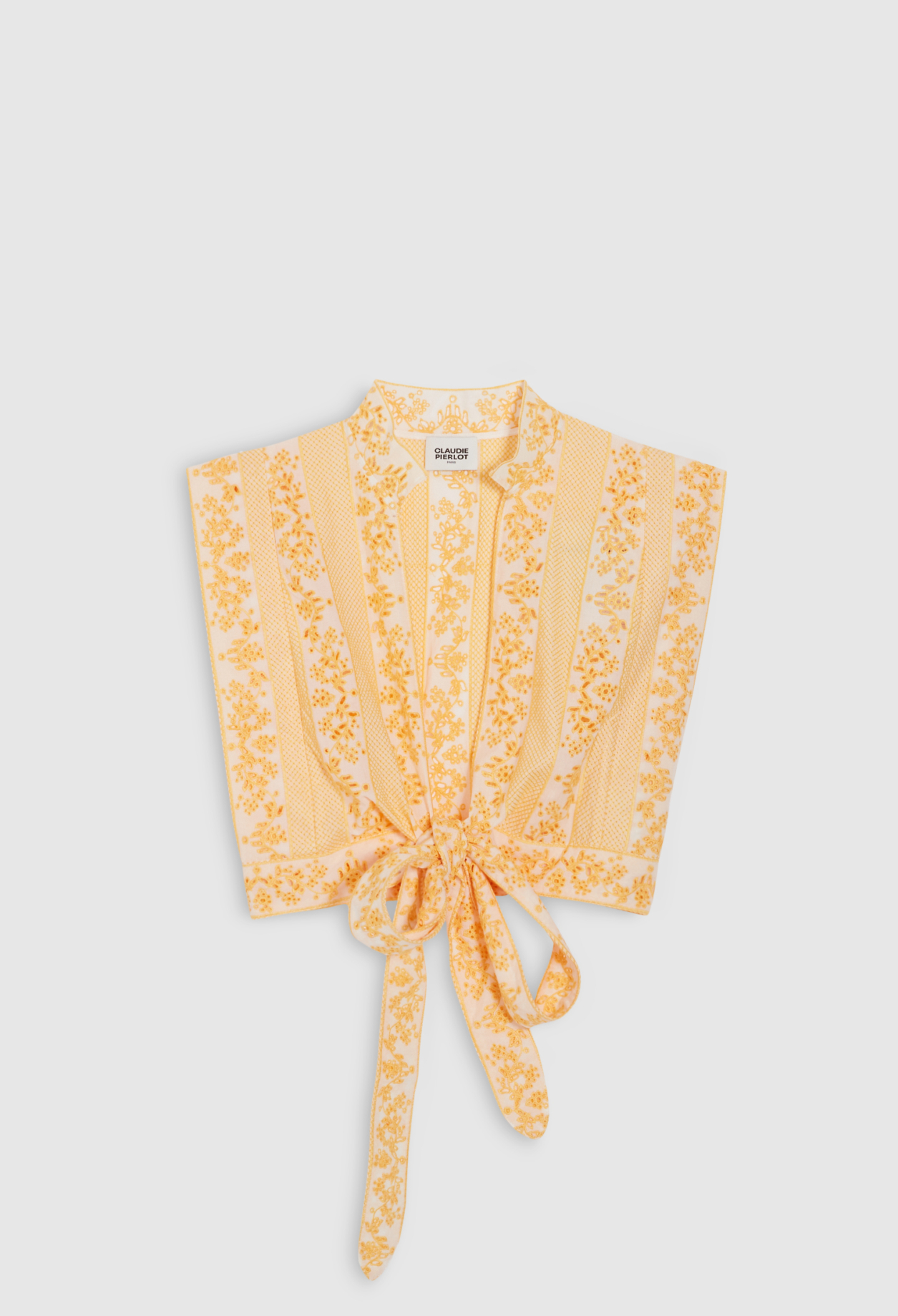 Top cache-c&oelig;ur broderies mimosa