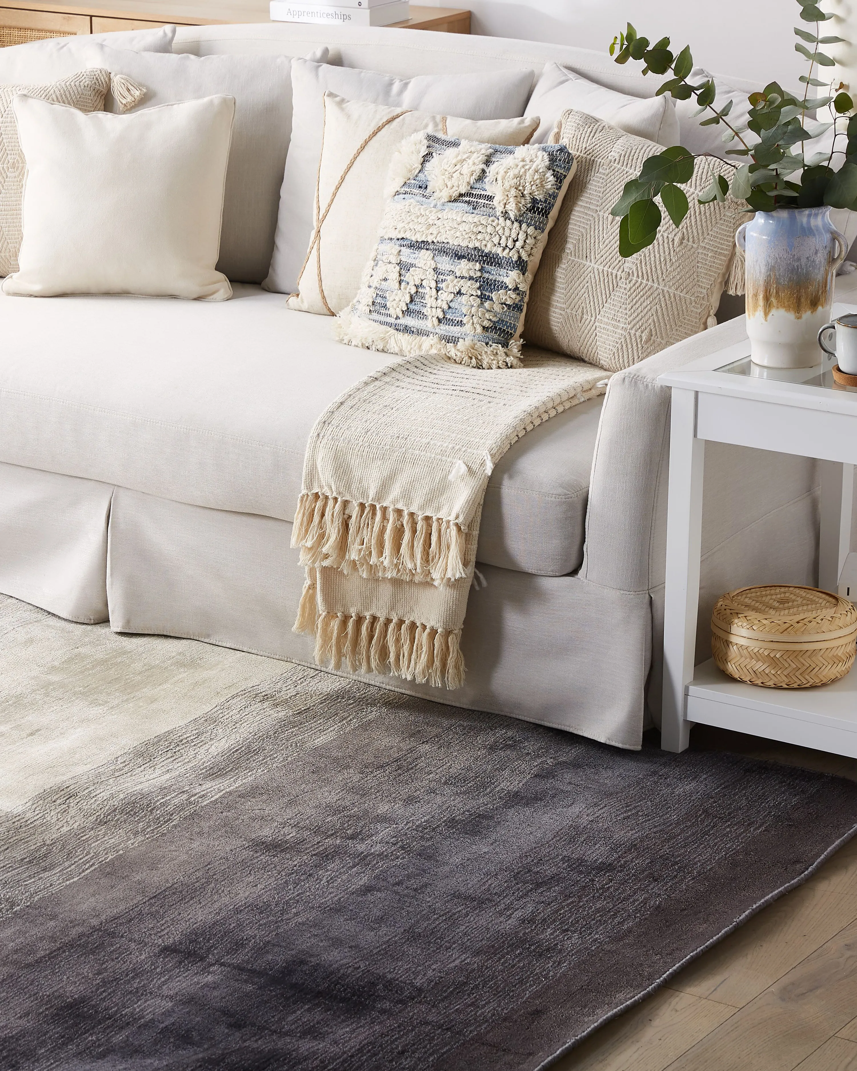 Vloerkleed ERCIS Zwart 200 x 200 cm Viscose