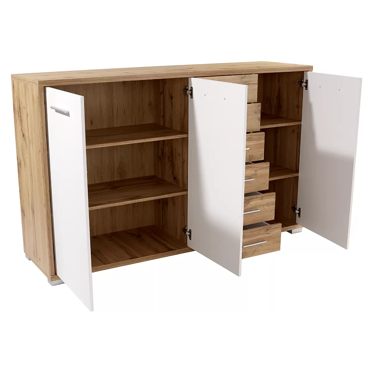 Kommode Q-BIG NEW weiss,Eiche