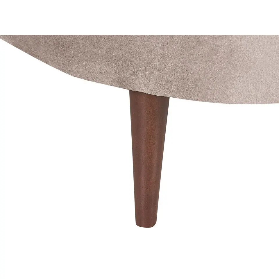 CHAUMONT - Chaise longue - Taupe - Rechterzijde - Fluweel