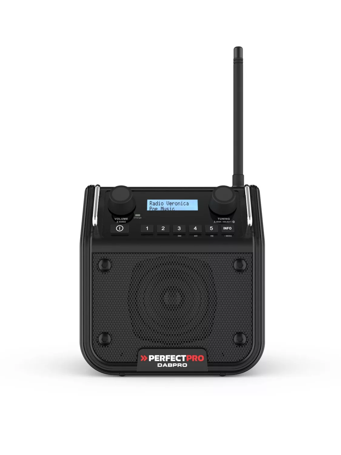 PerfectPro DABPRO2 Bouwradio - FM RDS - DAB  - aux-in - werkt op netstroom & batterij