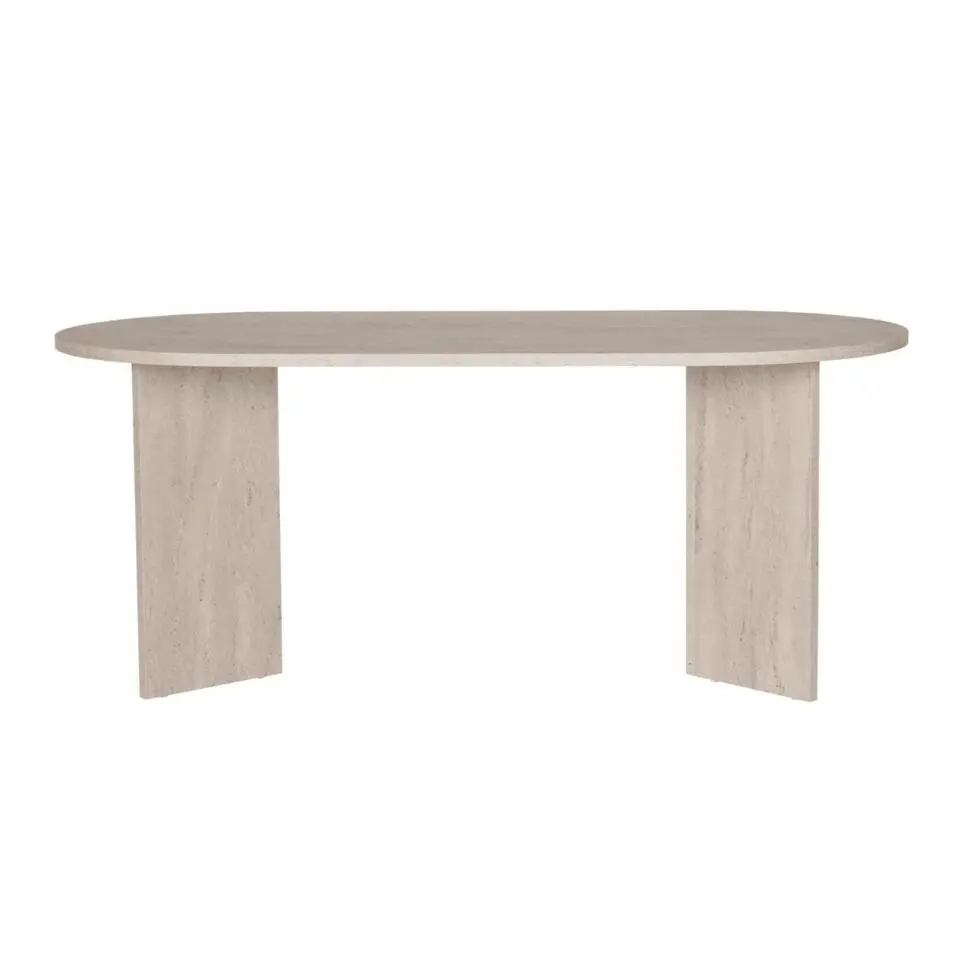 CALICOSY - Eettafel met afgeronde randen SABLE - 89,5x180x75 cm