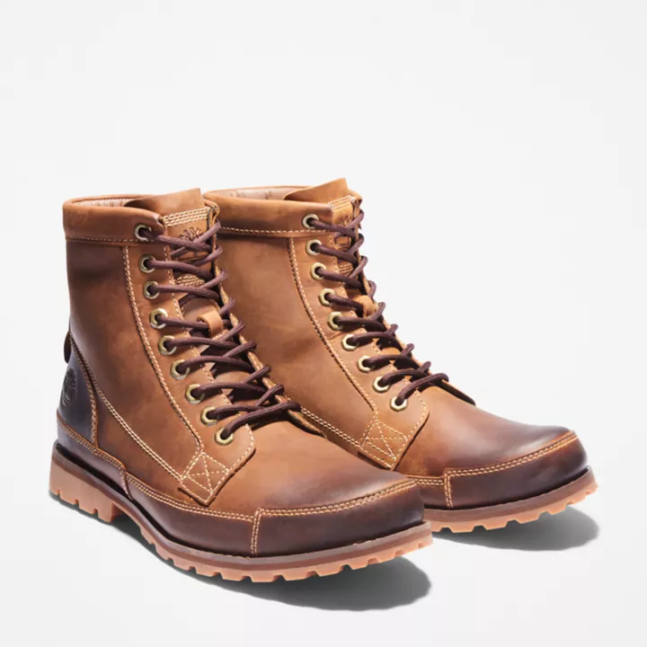Bota Timberland Originals de 6 polegadas para homem, na cor marrom claro.