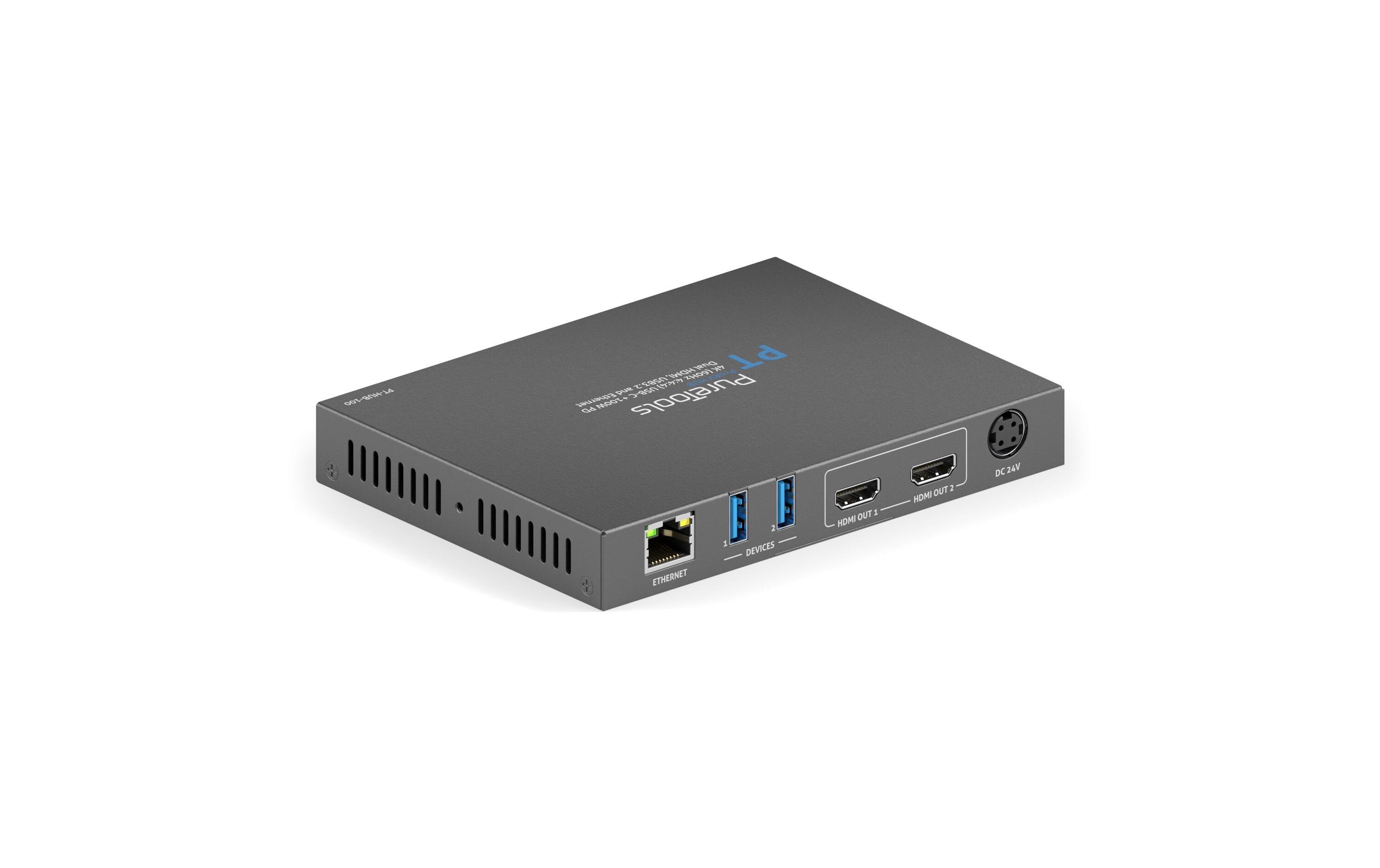 Docking Station PT-HUB-100 USB-C<br>PureTools – ProAV USB-C Alt-mode Docking Station