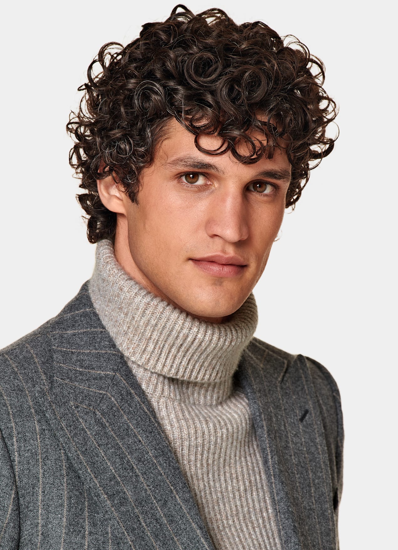 Costume Milano coupe Tailored gris foncé à rayures