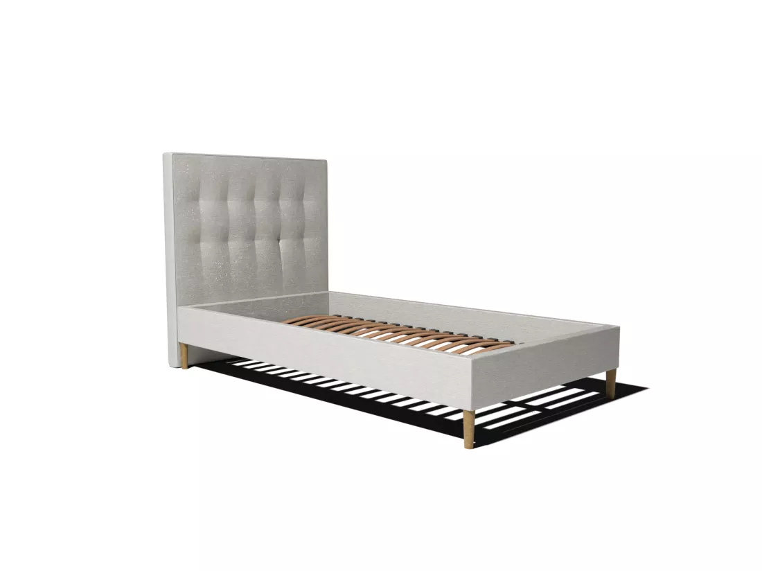Ensemble lit + tête de lit 90x200cm - Blanc - Collection Léa - Morphea