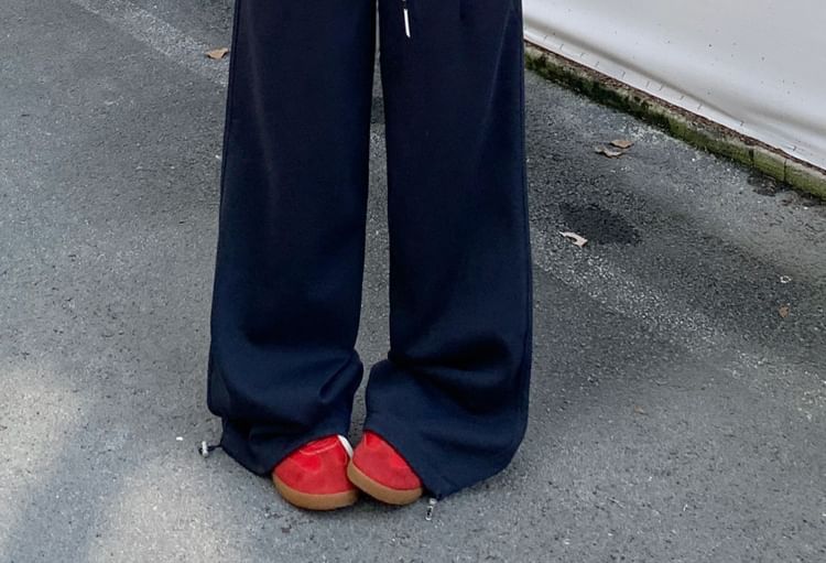 Chisan - Elastische taille nep-tweedelige wijde joggingbroek