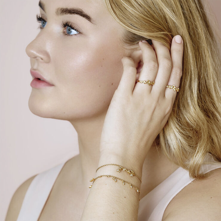 ByBiehl Jungle Vine sparkle bracelet - GP Guld