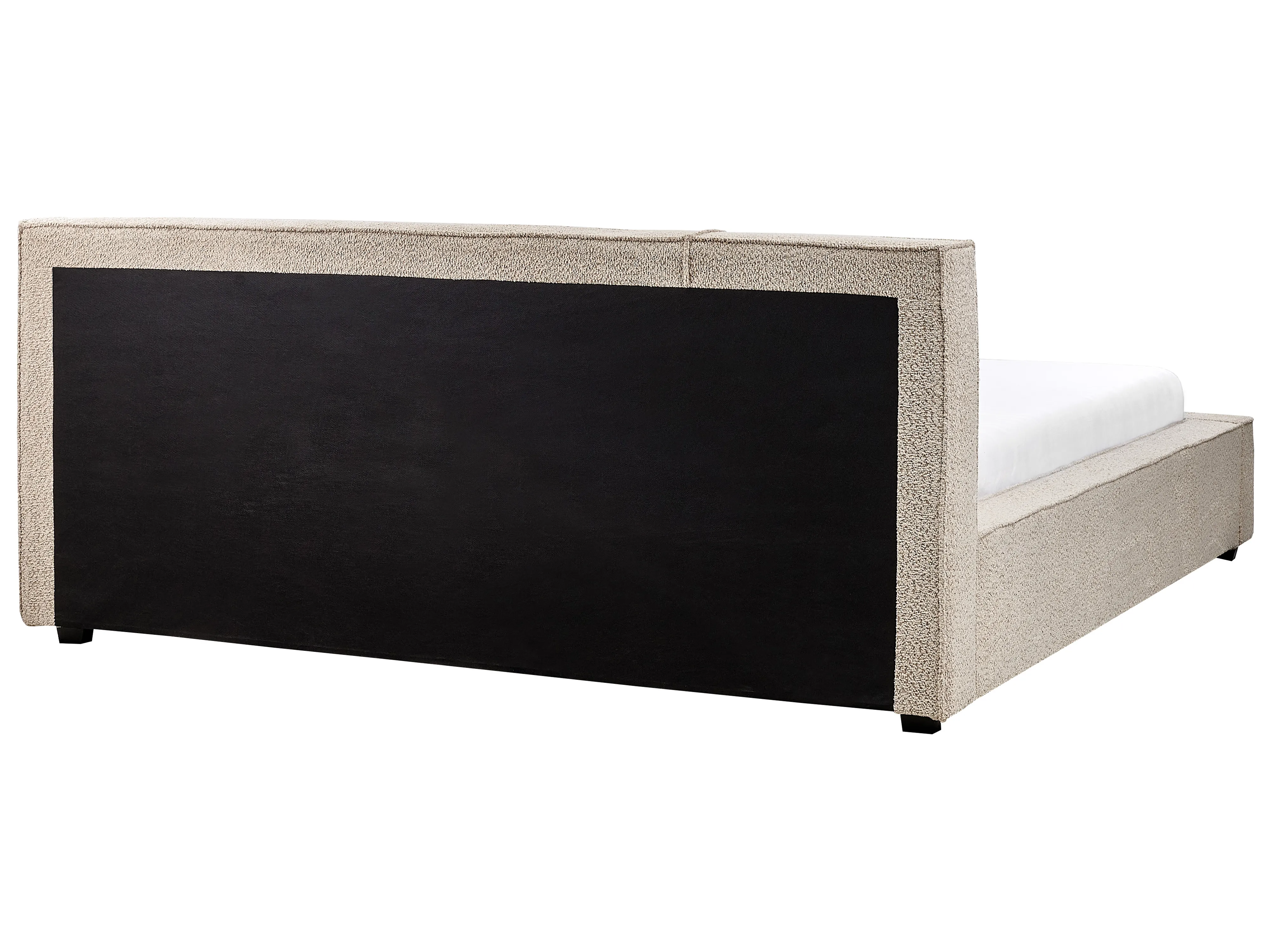 Bed Bouclé MIRANDE 180 x 200 cm Taupe