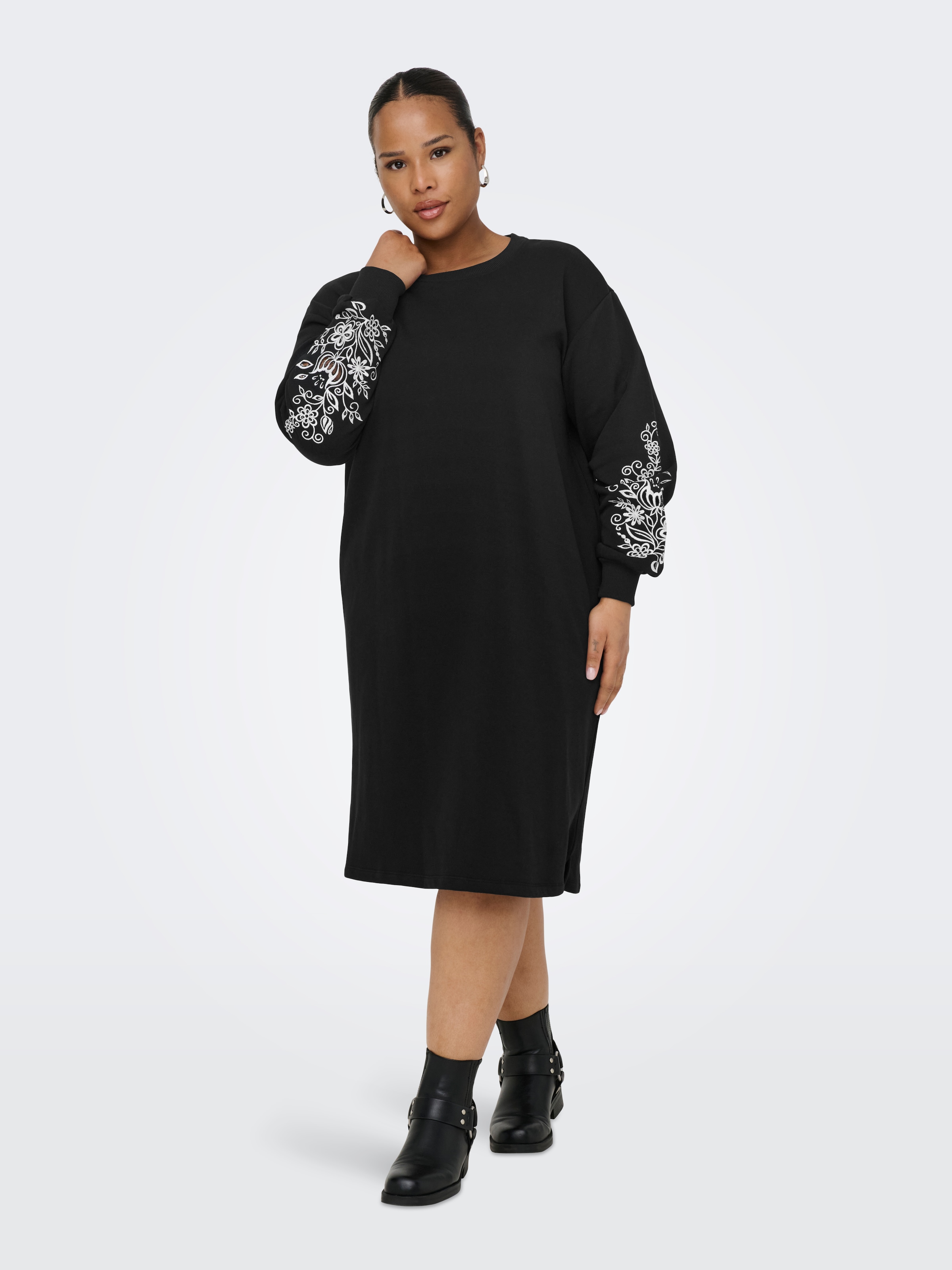 ONLY CARMAKOMA Sweatkleid »CARJENNA LS O-NECK SWEAT DRESS SWT«