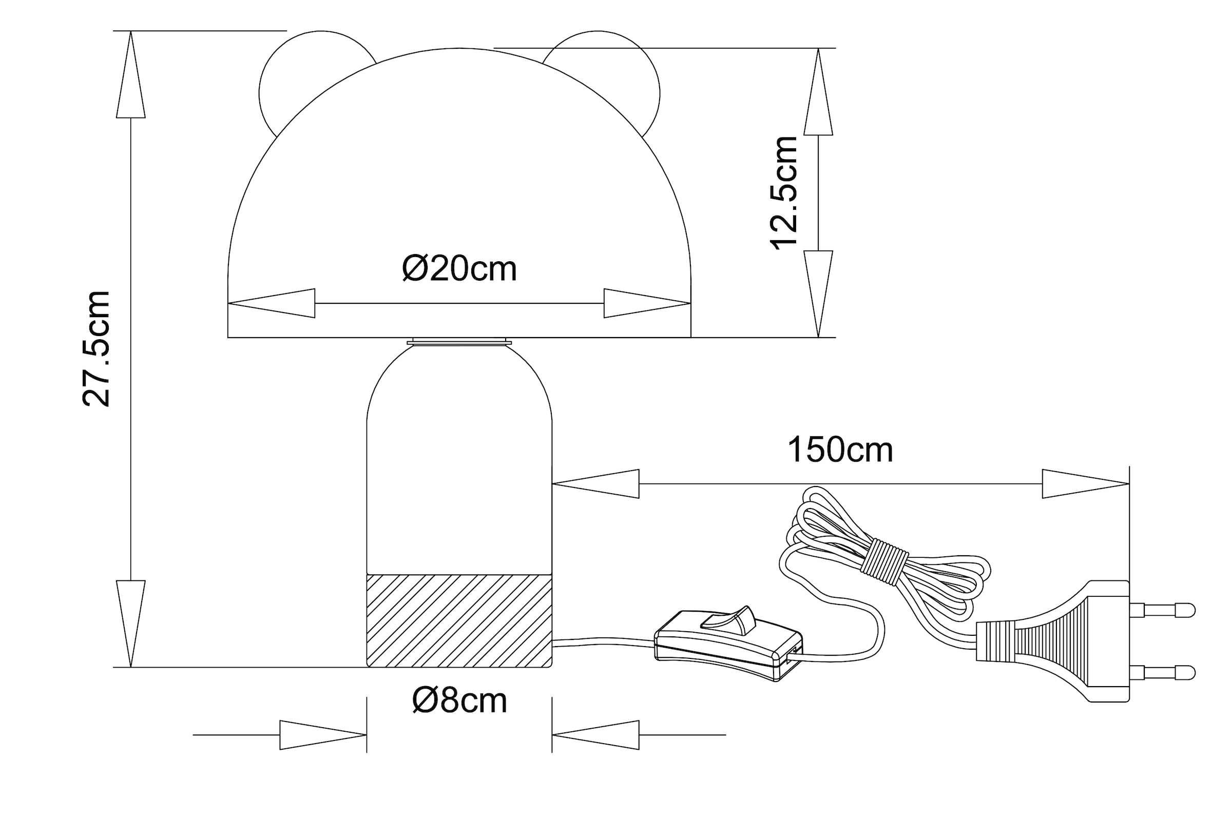 GOODproduct Tischleuchte »Alinn« E14 1 Stk.