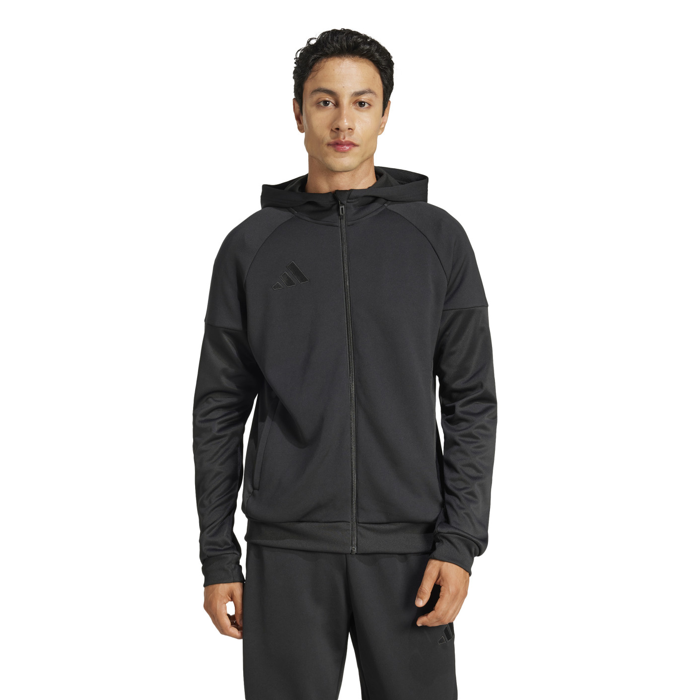 adidas Tiro 25 Casual Trainingspak Full-Zip Hooded Zwart