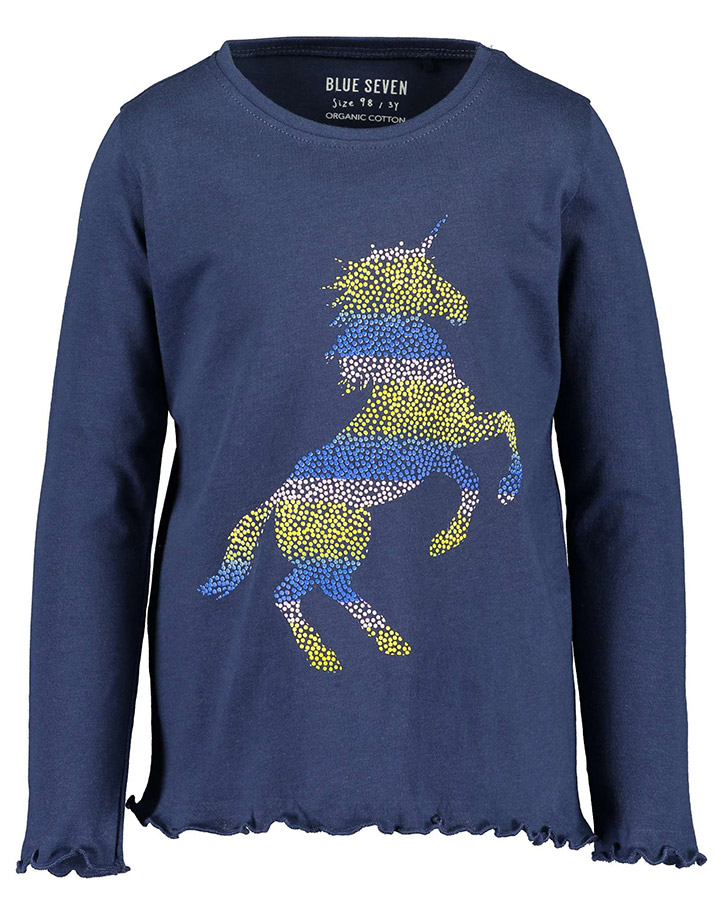 Langarmshirt FRIENDSHIP – HORSE in dunkelblau
